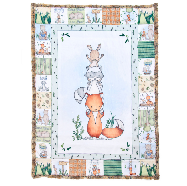 Tiny Tails Timber Grove Cuddle Baby Quilt Kit