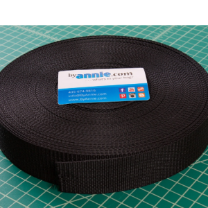 byAnnie Strapping 1.5 Inch Wide Black by the Yard