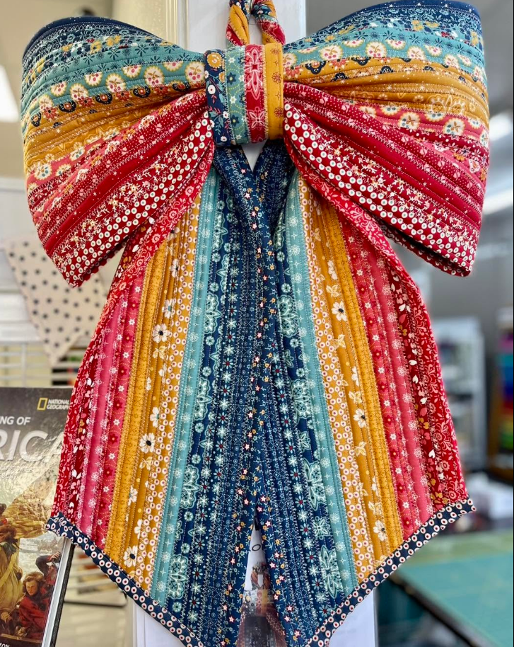 Roll With It Jelly Roll Quilted Bow