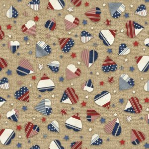 Burlap Heart Toss Neutral Tan