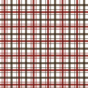 Covered Bridges in Winter Plaid Barn Red