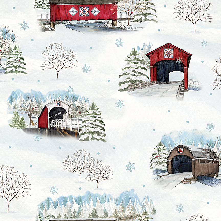 Covered Bridges in Winter Main Snow