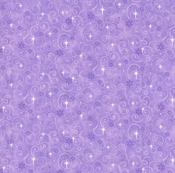 Fabric Traditions Make Believe Light Purple Swirl Metallic