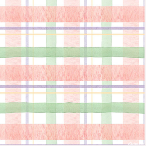 David Textiles Blooming Bunnies Spring Plaid