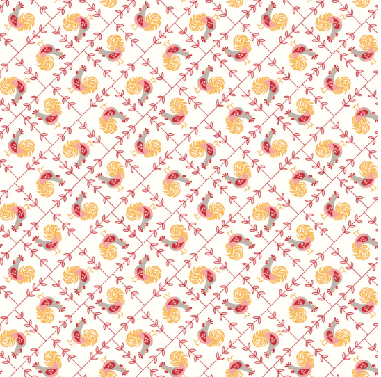 Lori Holt Cook Book Rooster Coral