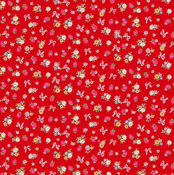 Margaret & Sophie Dear Little World 3 Tossed Strawberries Red