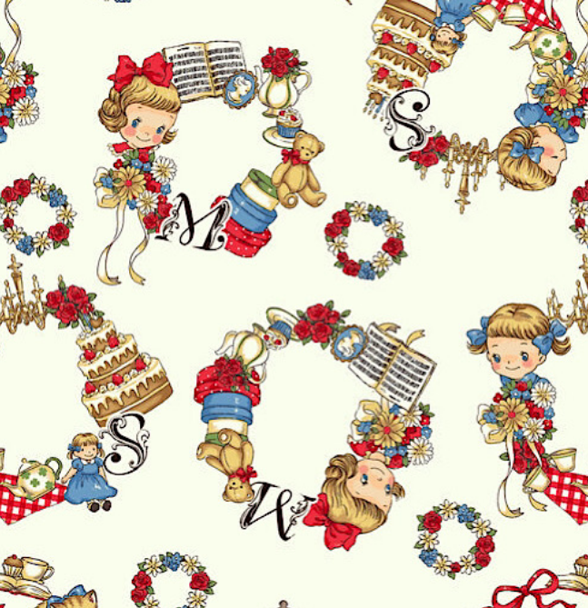 Margaret & Sophie 7 Hello Again Antique Toy Wreath White