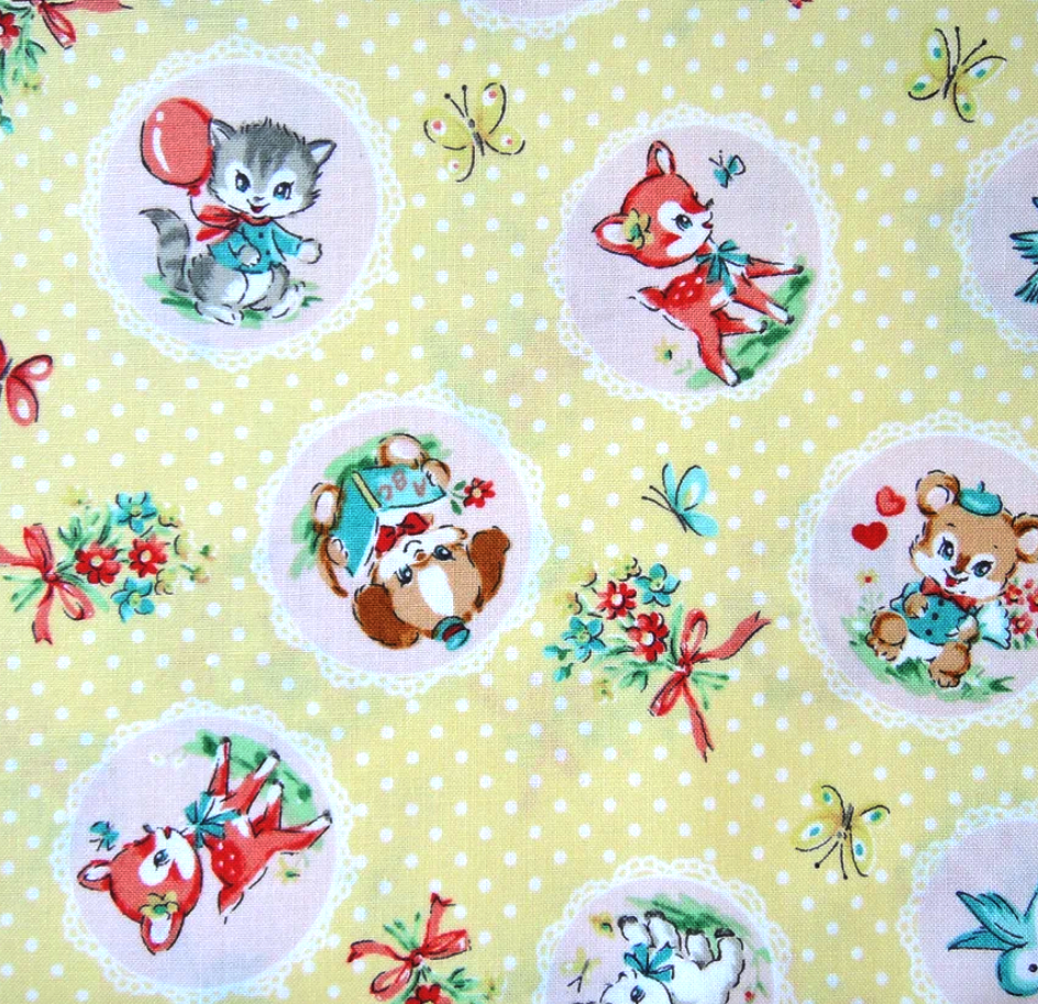 Margaret & Sophie Kawaii Friends Vintage Animals Yellow