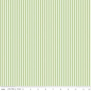 Riley Blake Seasonal Basics 1/8" Stripe Green