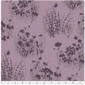 Wilmington Prints Au Naturel Purple Floral Sihouettes