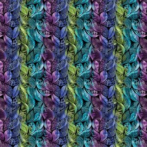 Go with the Flow Leaf Black Multi