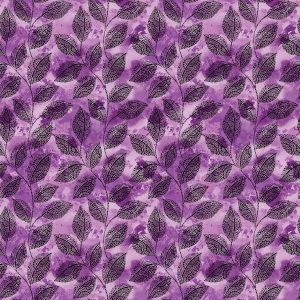 Go with the Flow Mosaic Leaves Purple