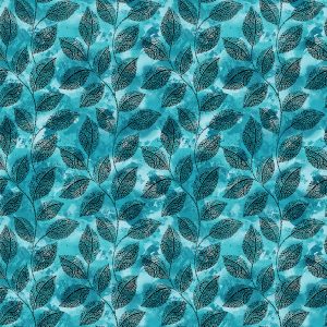 Go with the Flow Mosaic Leaves Turquoise