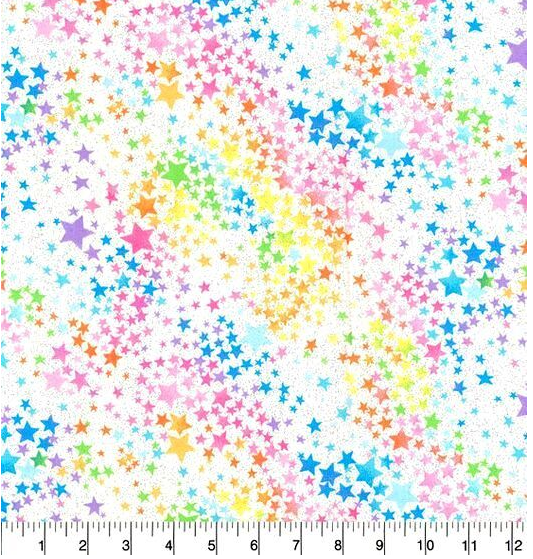 Fabric Traditions Rainbow Bright Glitter