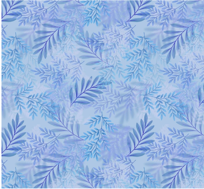 All MO Shop Hop ’26 Shadow Ferns Blue 108-Wide