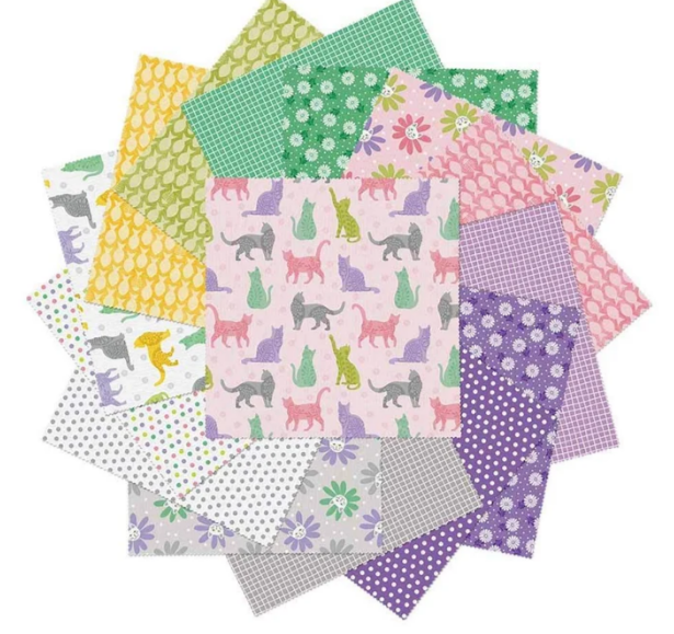 Benartex Cozy Cats 10×10 Squares