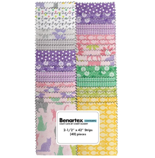 Benartex Cozy Cats Strip-Pies