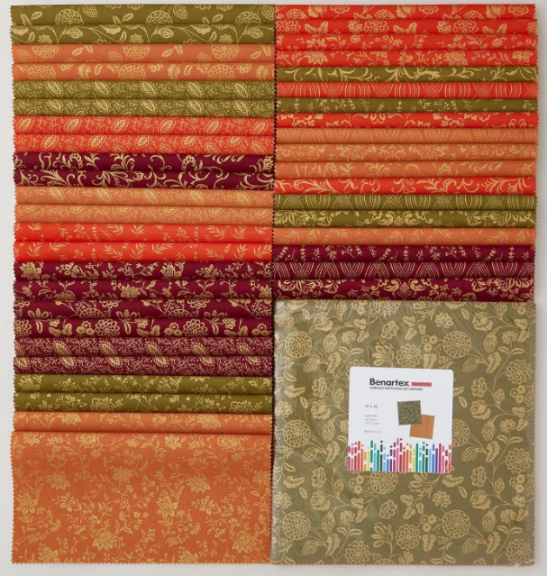 Benartex Harvest Keepsakes 5-Inch Squares