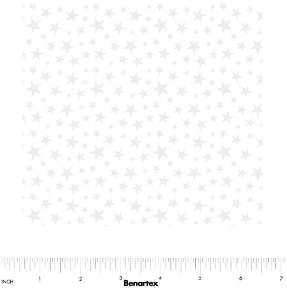 Benartex Liberty Whites White-on-White Stars All-Over