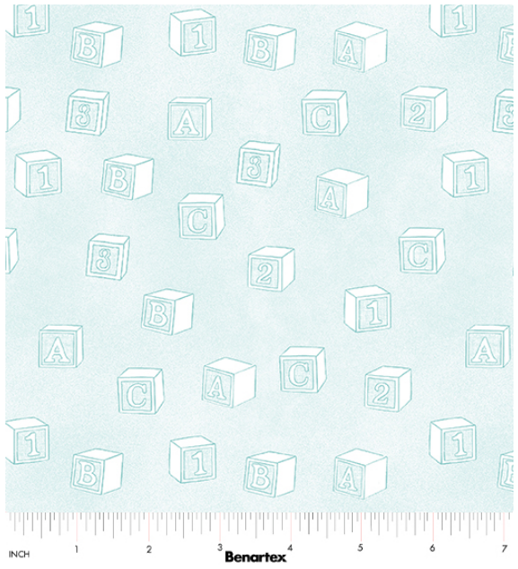 Simply Blessed Baby Blocks Light Turquoise