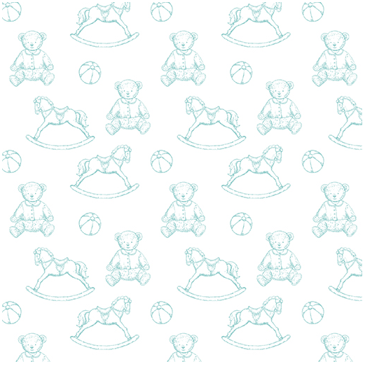 Simply Blessed Simply Loved Toys White & Turquoise