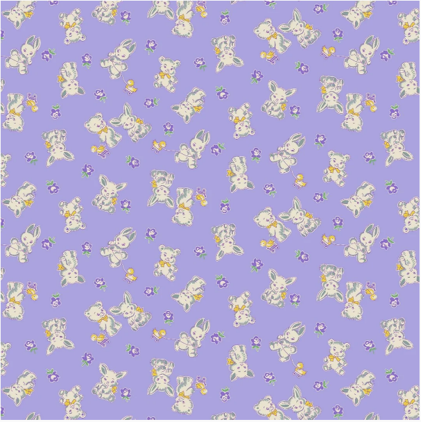 Henry Glass Nana Mae 6 Bunnies & Bears Lavender