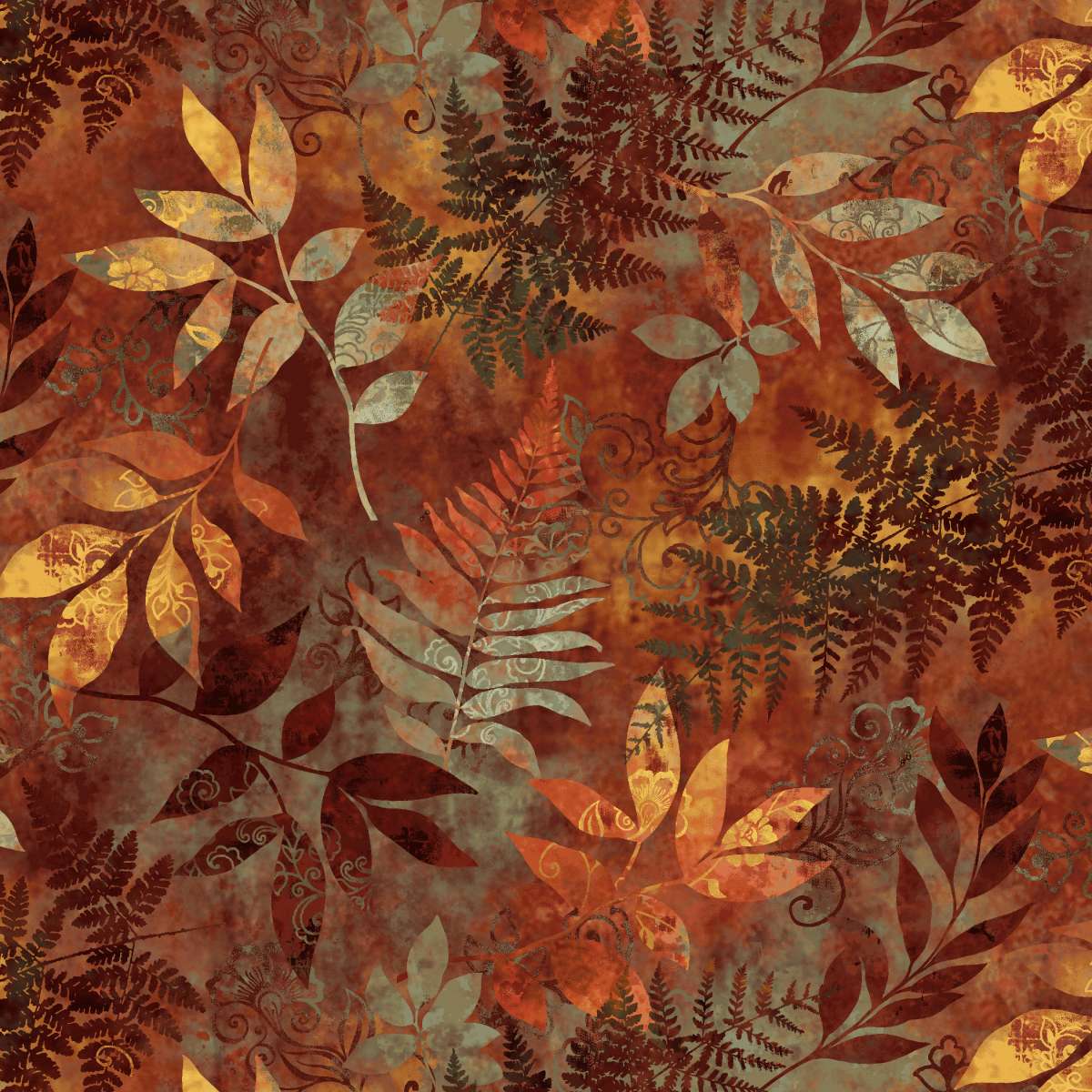 Henry Glass Oak & Berries Autumn Mixed Media Leaves