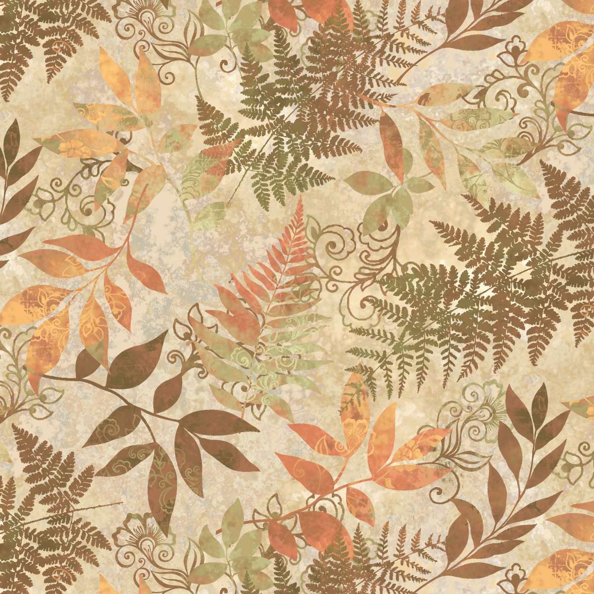 Henry Glass Oak & Berries Cream Mixed Media Leaves