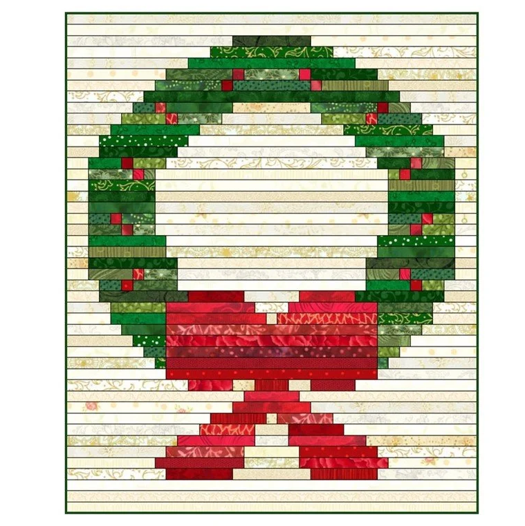 Oh, Stripmas Wreath Pattern