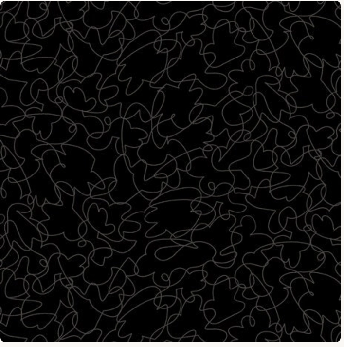 QT Fabrics Quilting Illusions Charcoal-on-Black Scribble