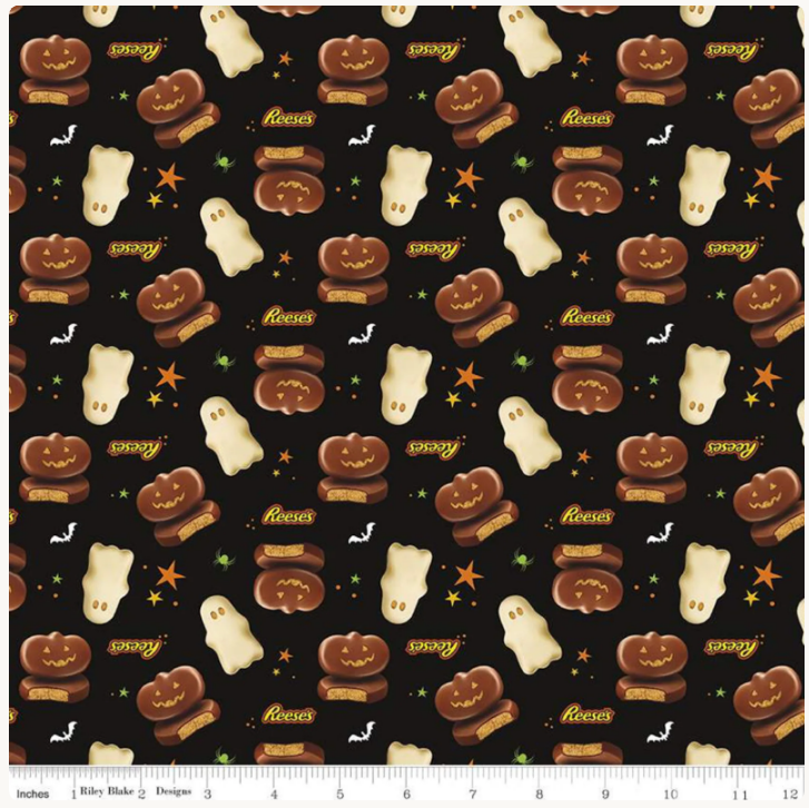 Riley Blake Hershey Reese’s Halloween Main Black