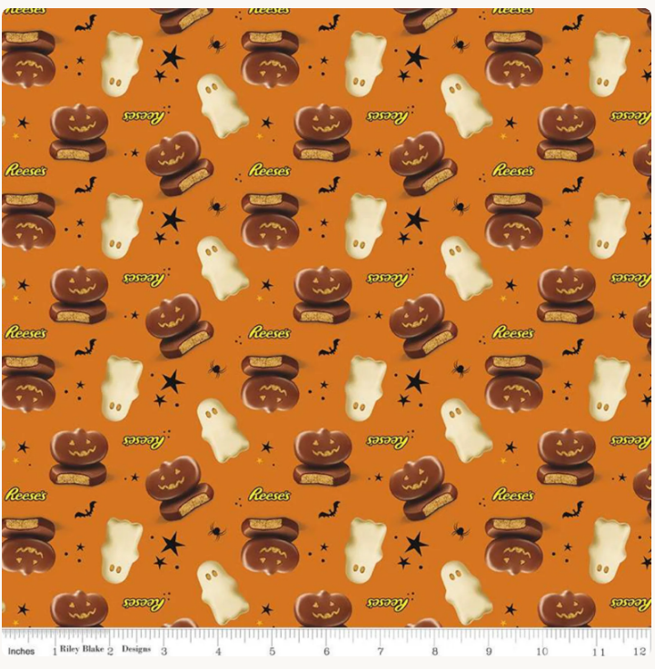 Riley Blake Hershey Reese’s Halloween Main Orange