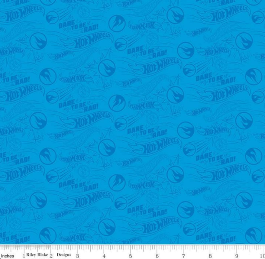 Riley Blake Hot Wheels Dare to be Rad Blue