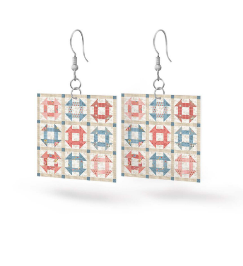 Riley Blake Leather Earrings Countryside