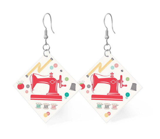 Riley Blake Leather Earrings My Happy Place