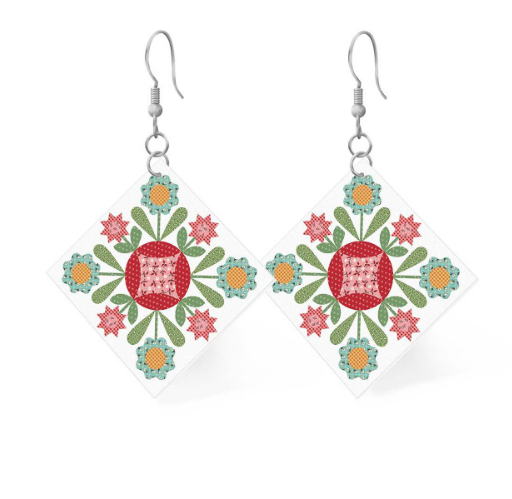 Riley Blake Leather Earrings Prairie