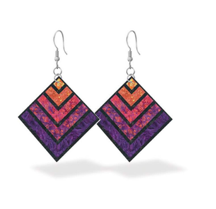 Riley Blake Leather Earrings Seaside Sunset