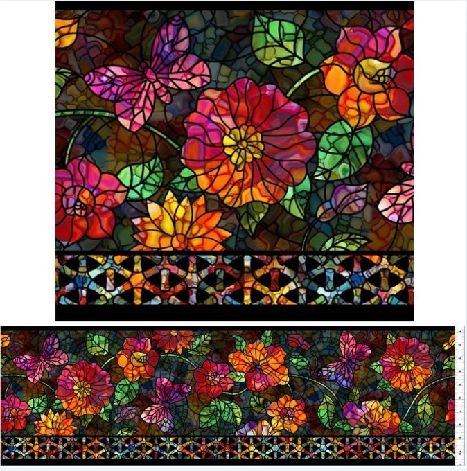 Dear Clara Floral Border Black