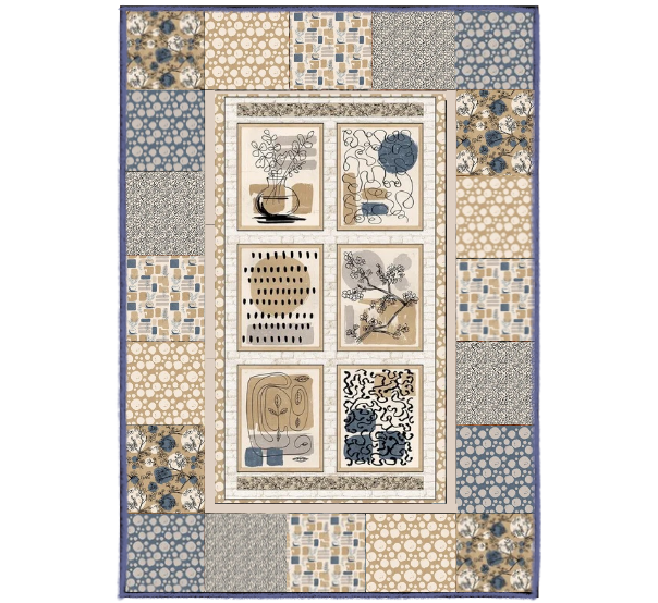 Modern Abstractions Panel Lap Quilt 40×56