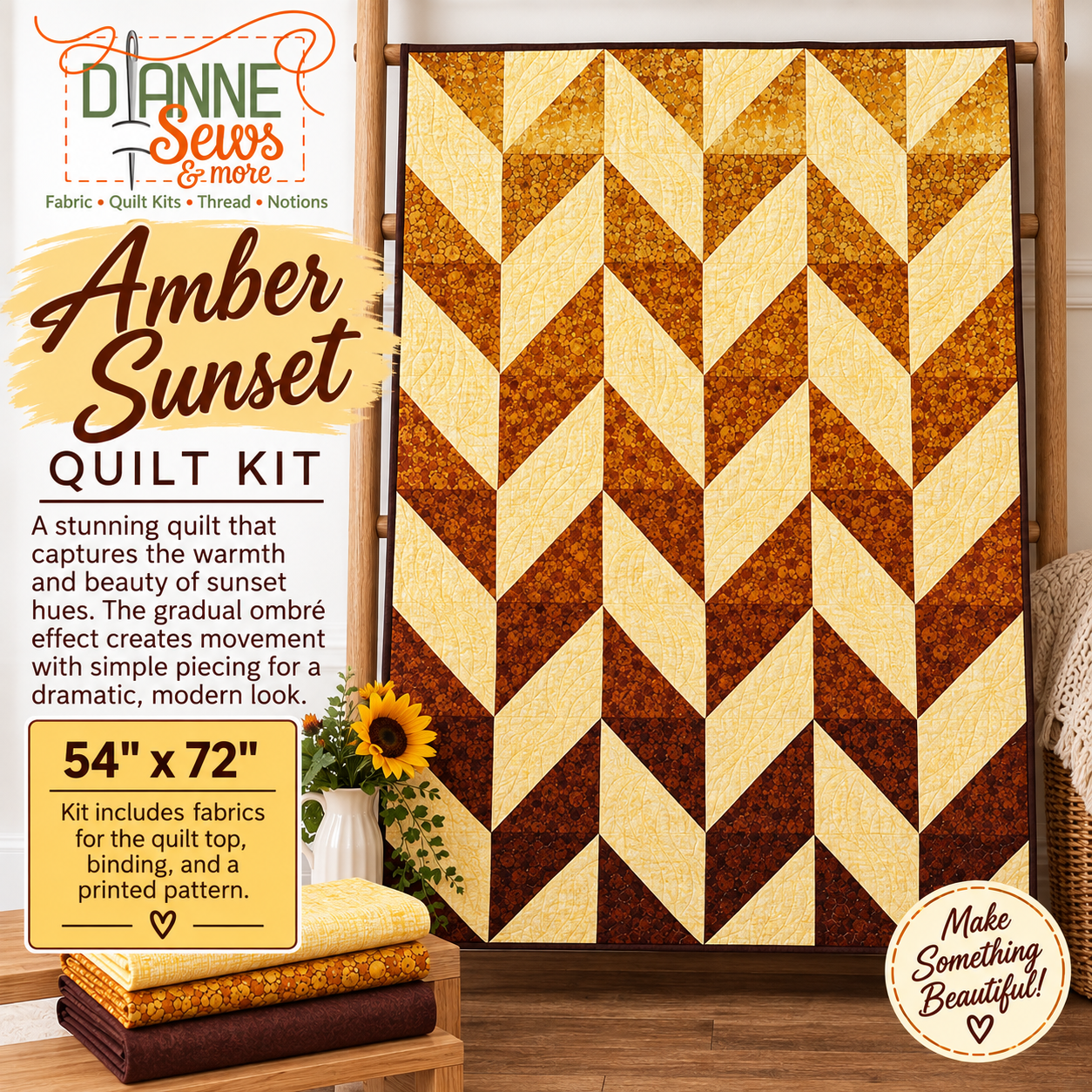 Amber Sunset Quilt Kit