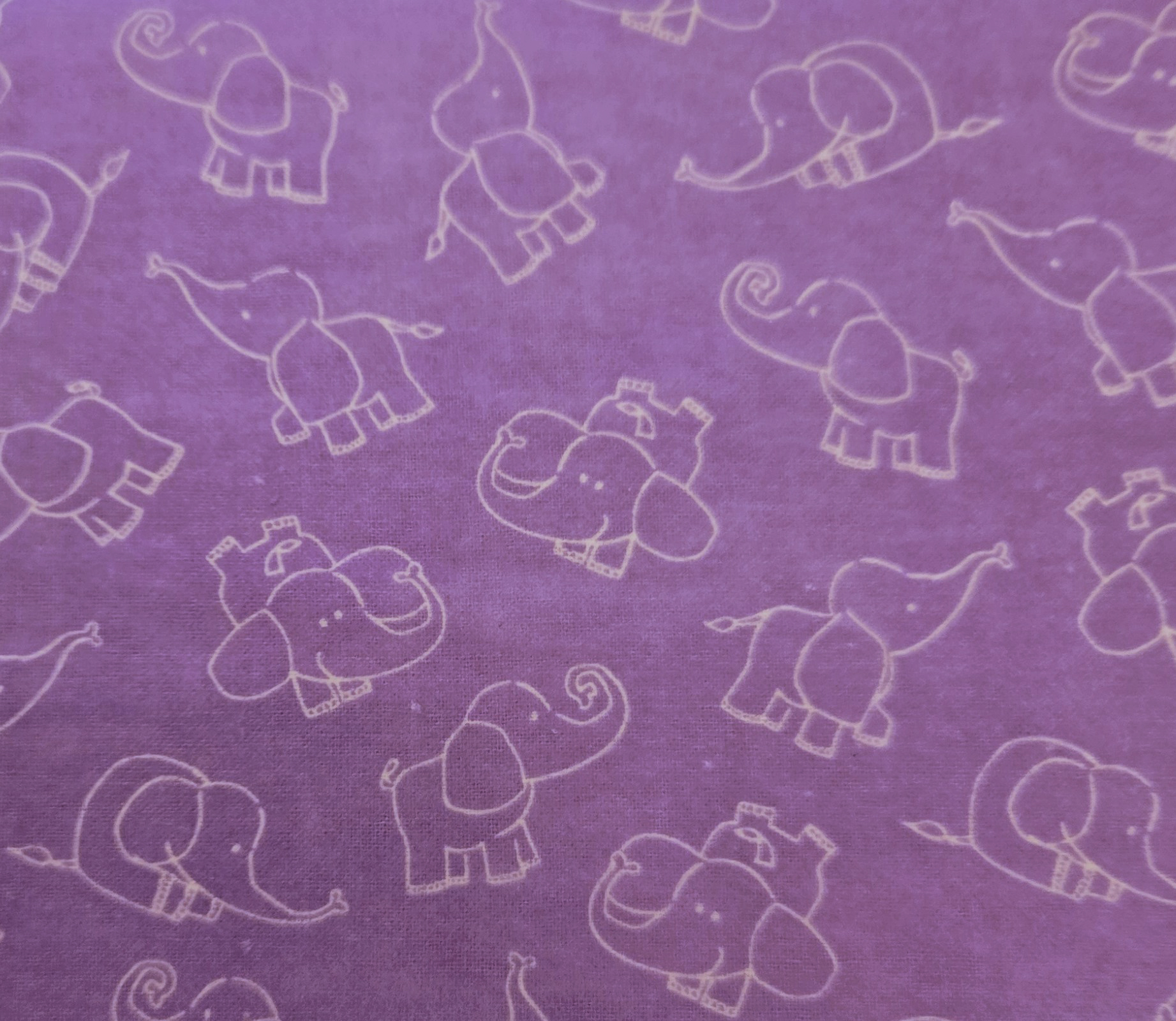 Mook Flannel Playing Elephant Purple