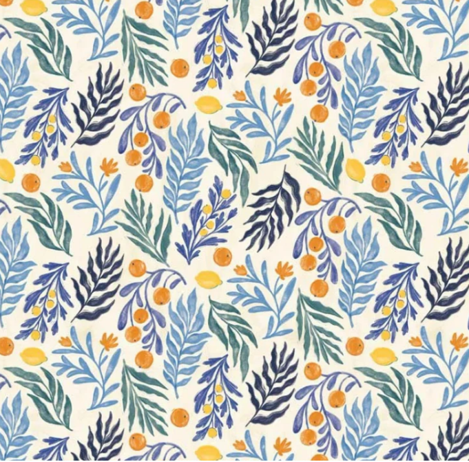 P & B Textiles Cyprus Tossed Sprigs and Fruit