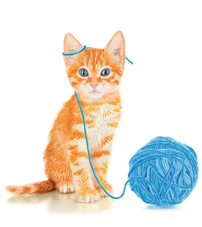 Riley Blake It’s a Crayola World Tabby Cat Panel