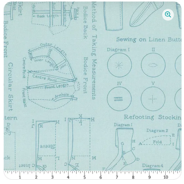 Riley Blake Sew Journal Needlecraft Blue