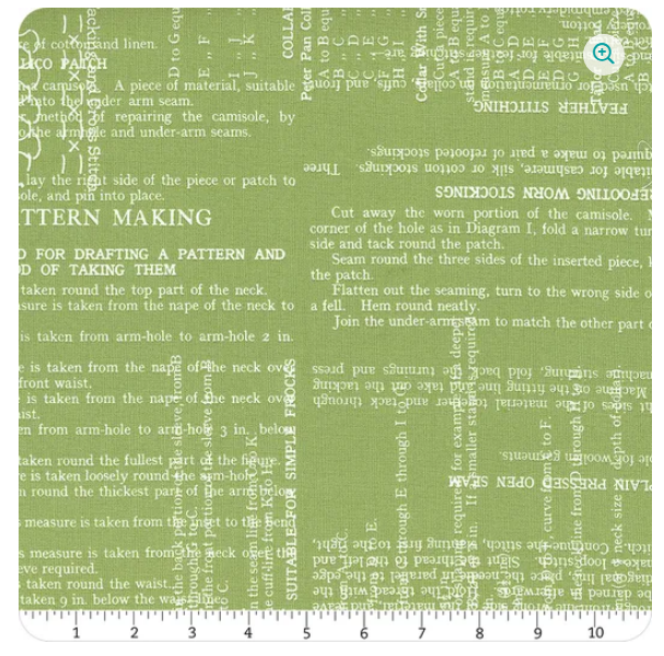 Riley Blake Sew Journal Pattern Making Green