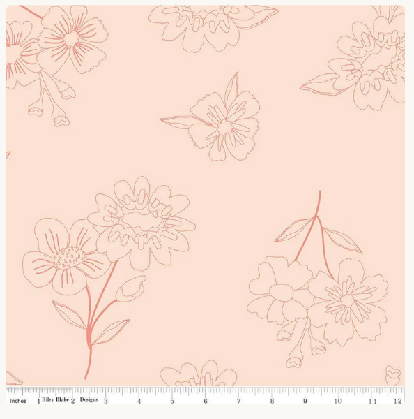 Riley Blake Spring's in Town 108-Wide Floral Blush