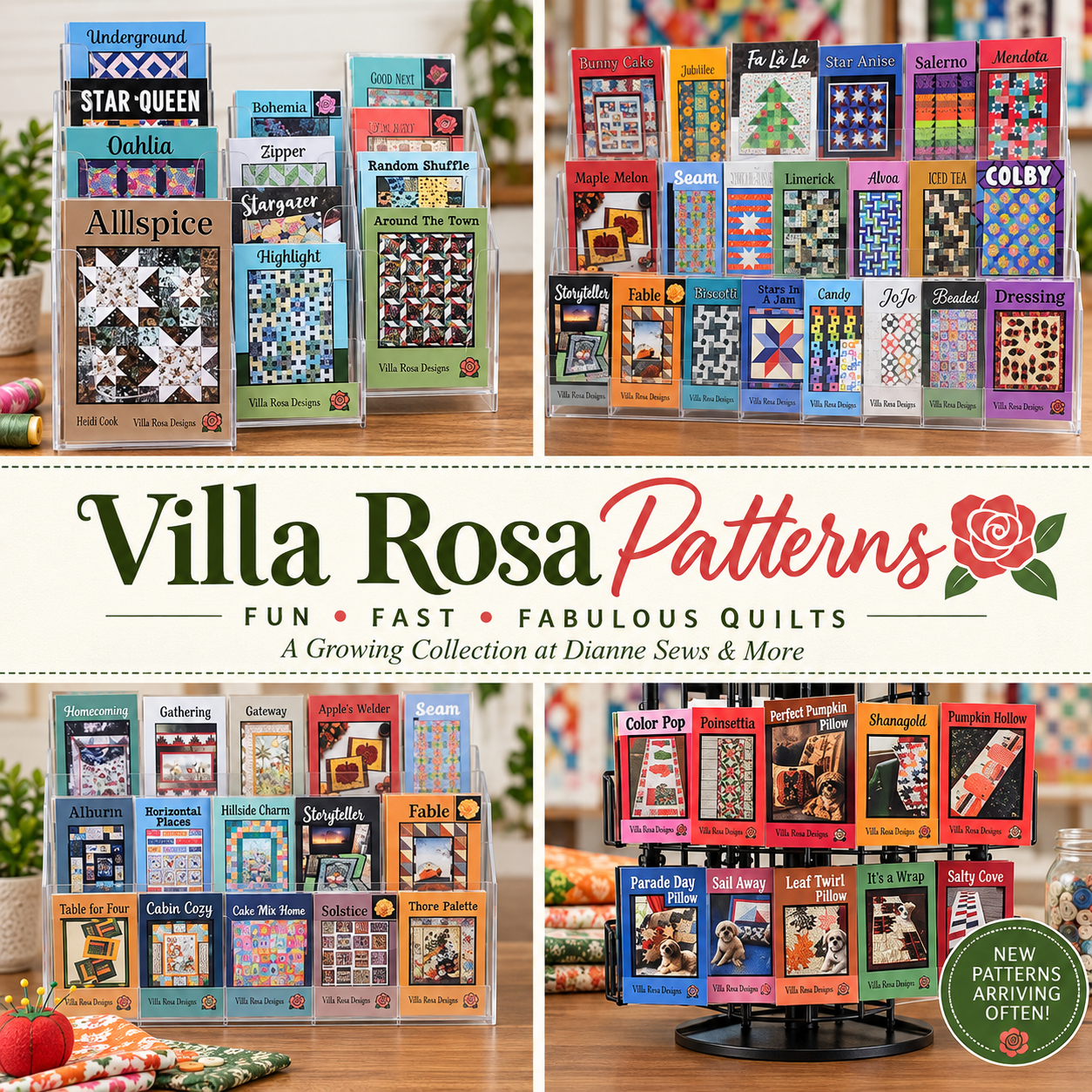 Villa Rosa Quilt Patterns (various)