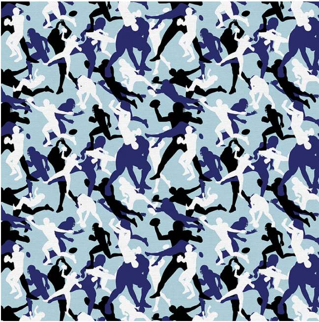 Super Sports Football Camo Blue