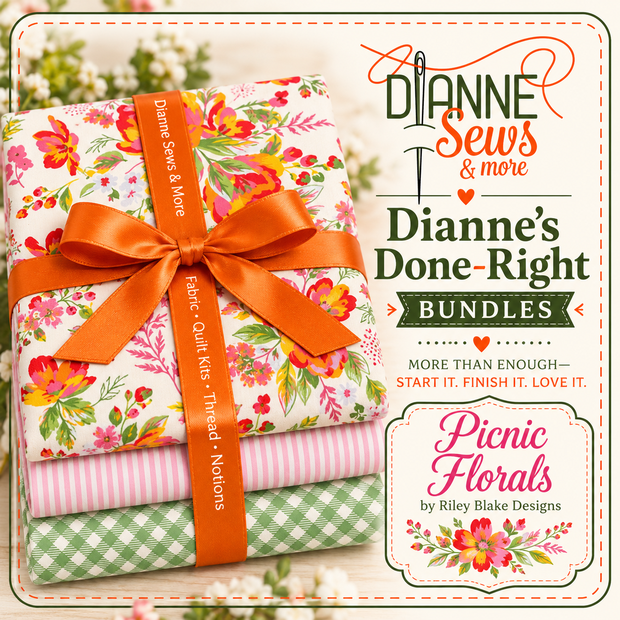 Picnic Florals 4yd Bundle