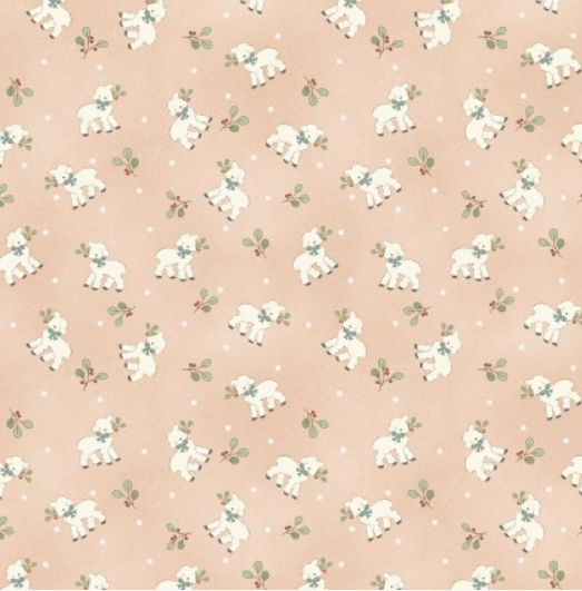 Benartex Baby Lamb Toss Medium Coral